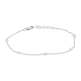 0.13ct 14k White Gold 6-7" Diamonds By The Yard Bracelet